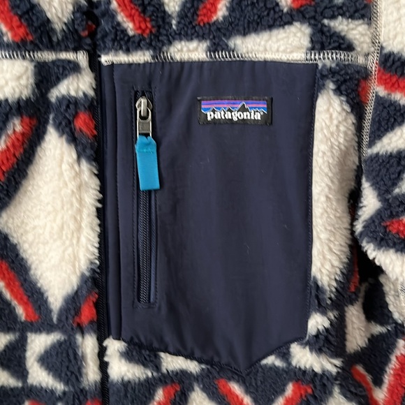 Like New🔥 Patagonia Classic Retro-X Fleece Jacket Brass Hawk: Smolder Blue M - Picture 5 of 17